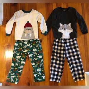 Carter’s fleece pajama sets, two pairs, size 7